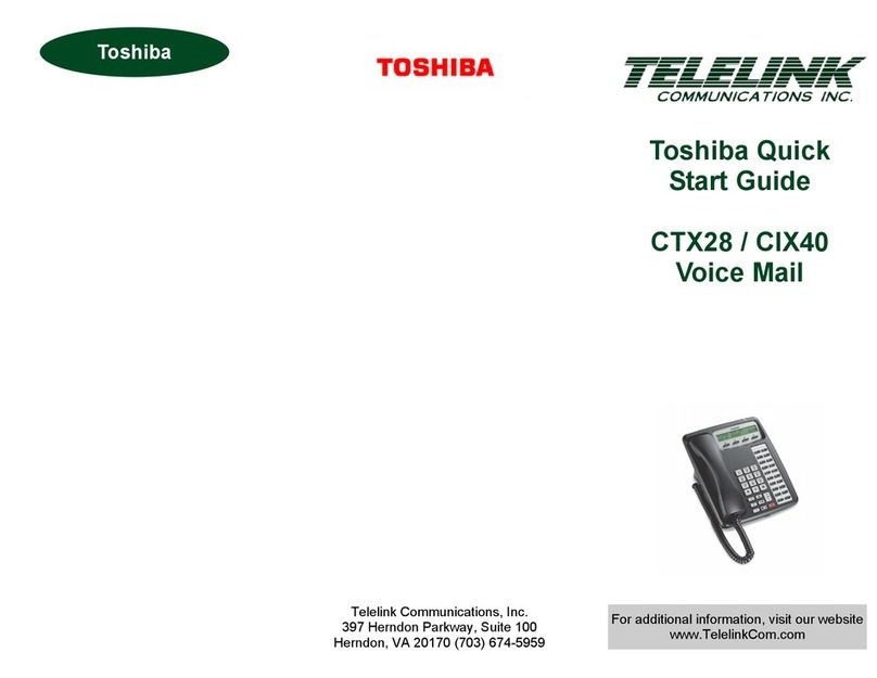 Toshiba Strata CIX40 User manual