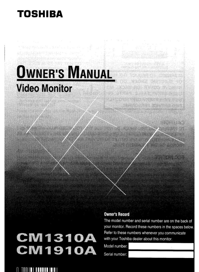 Toshiba Video Monitor CM1310A User manual