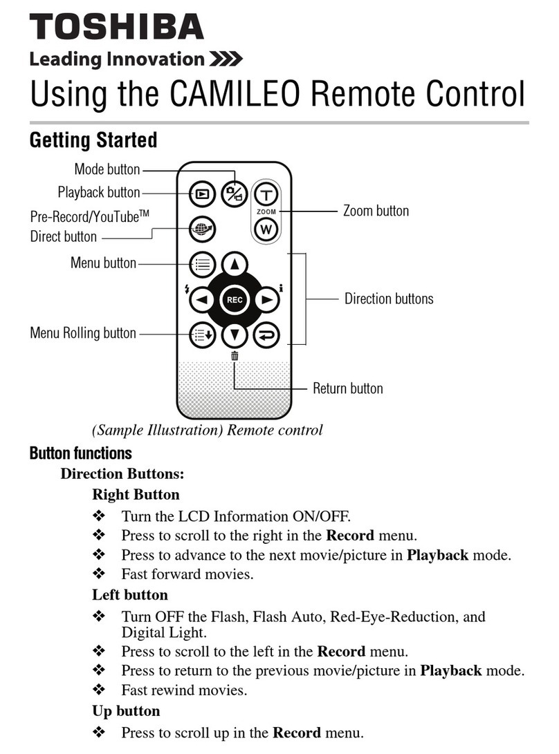 Toshiba CAMILEO H30 Installation and operating instructions
