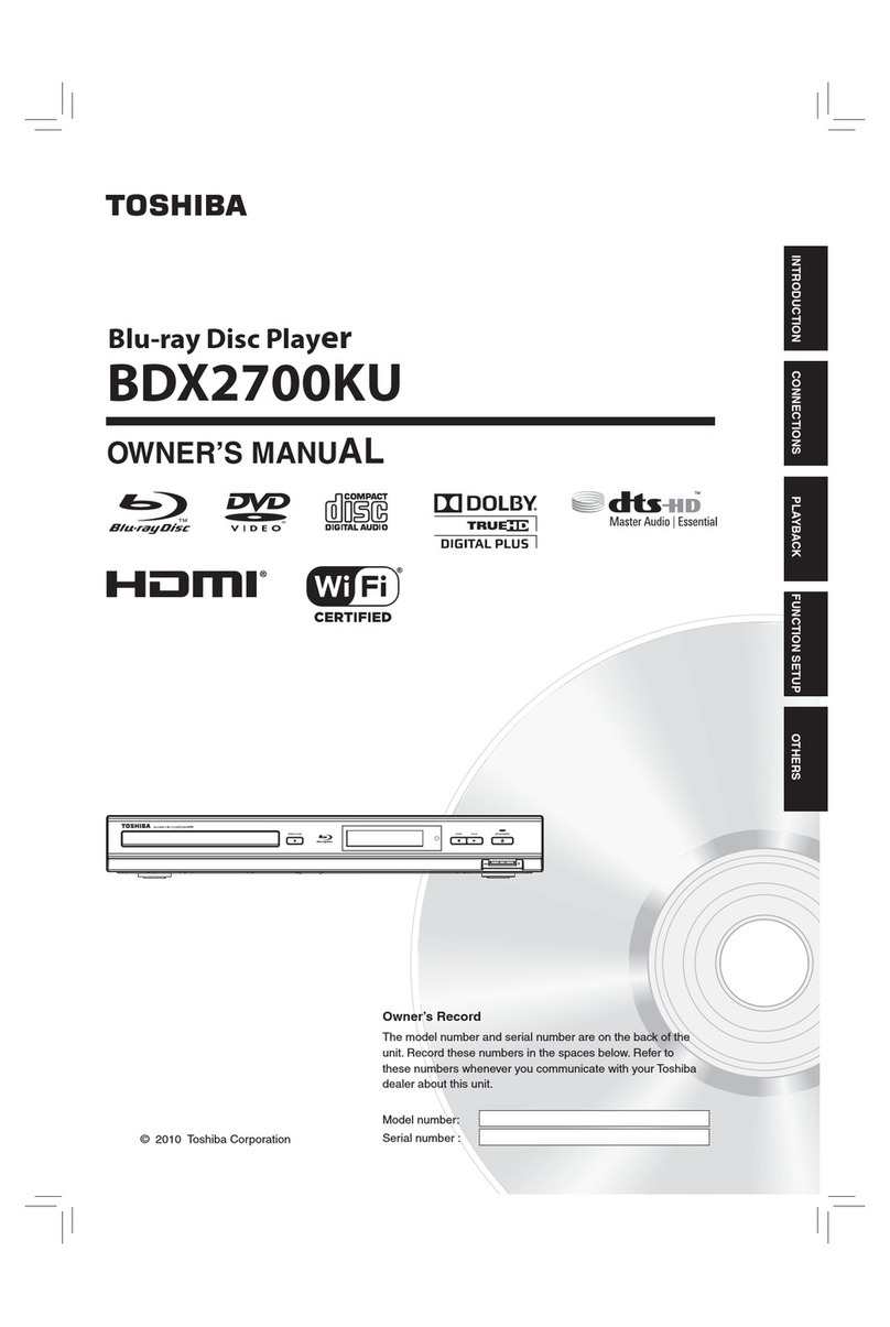 Toshiba BDX2700KU owner's manual