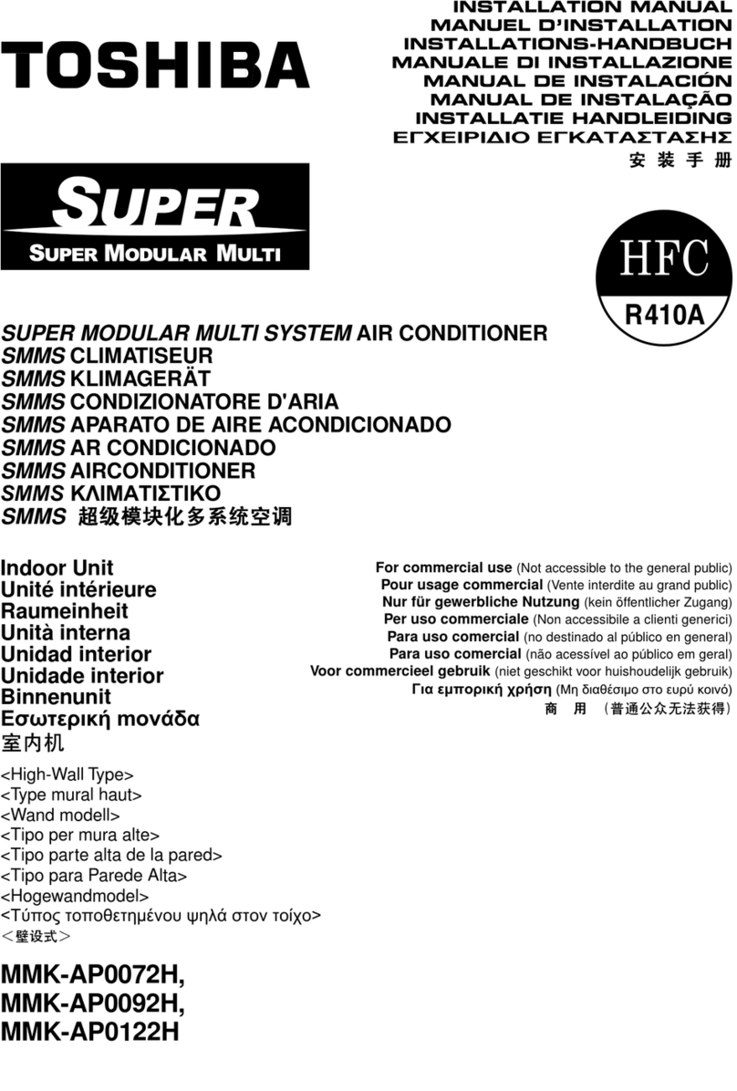 Toshiba MMK-AP0072H User manual