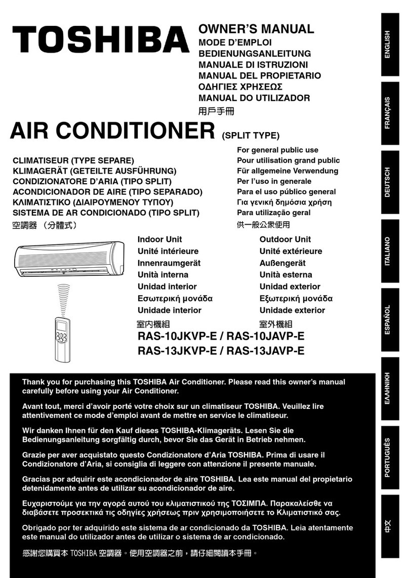Toshiba RAS-10JAVP-E User manual Toshiba RAS-10JAVP-E User manual