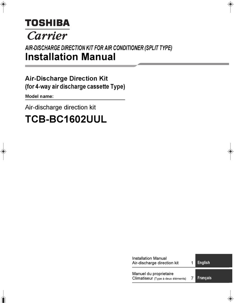Toshiba CARRIER TCB-BC1602UUL User manual