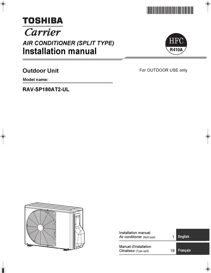 Toshiba CARRIER RAV-SP180AT2-UL User manual