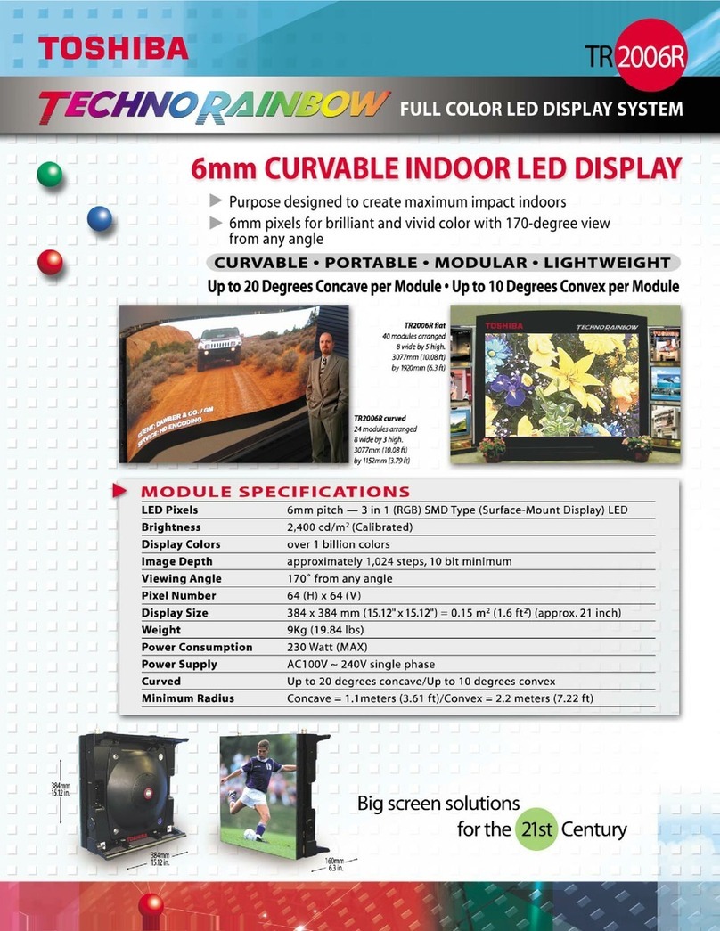 Toshiba Curvable Indoor Led Display TR2006R specification