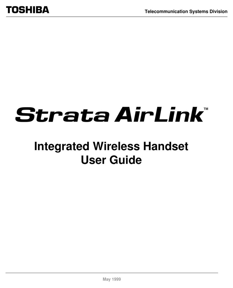 Toshiba Strata AirLink Integrated Wireless Handset user guide