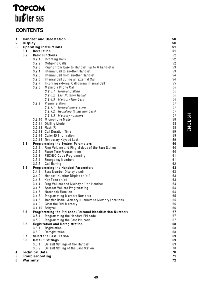 Topcom BUTLER 565 User manual