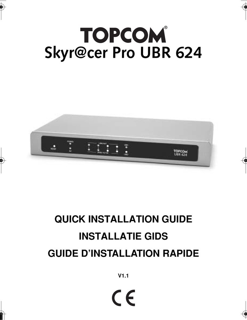 Topcom Skyr@cer Pro UBR 624 Quick installation guide