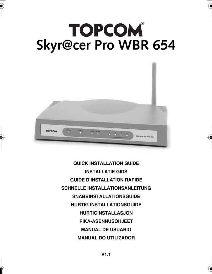Topcom Skyr@cer PRO WBR 654 Quick installation guide