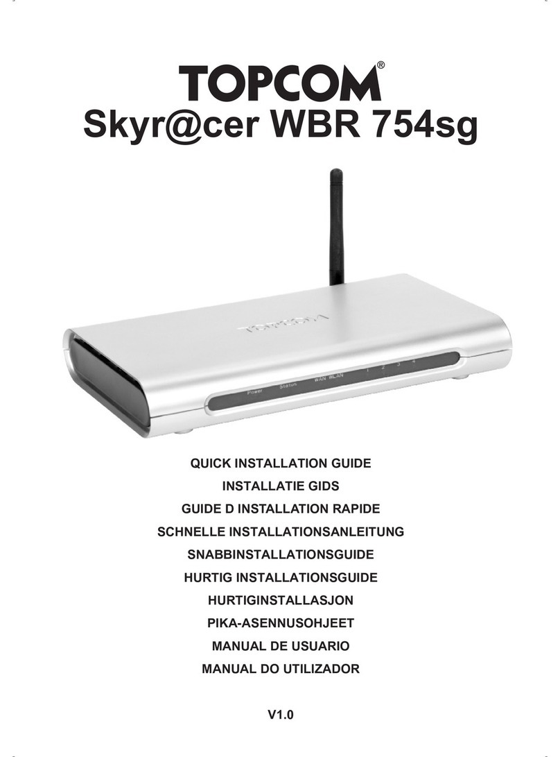 Topcom Skyr@cer WBR 754SG Quick installation guide