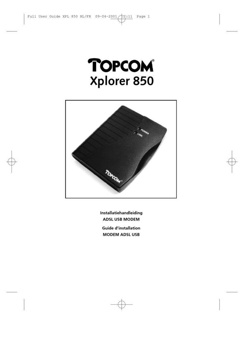 Topcom Xplorer 850 installation manual