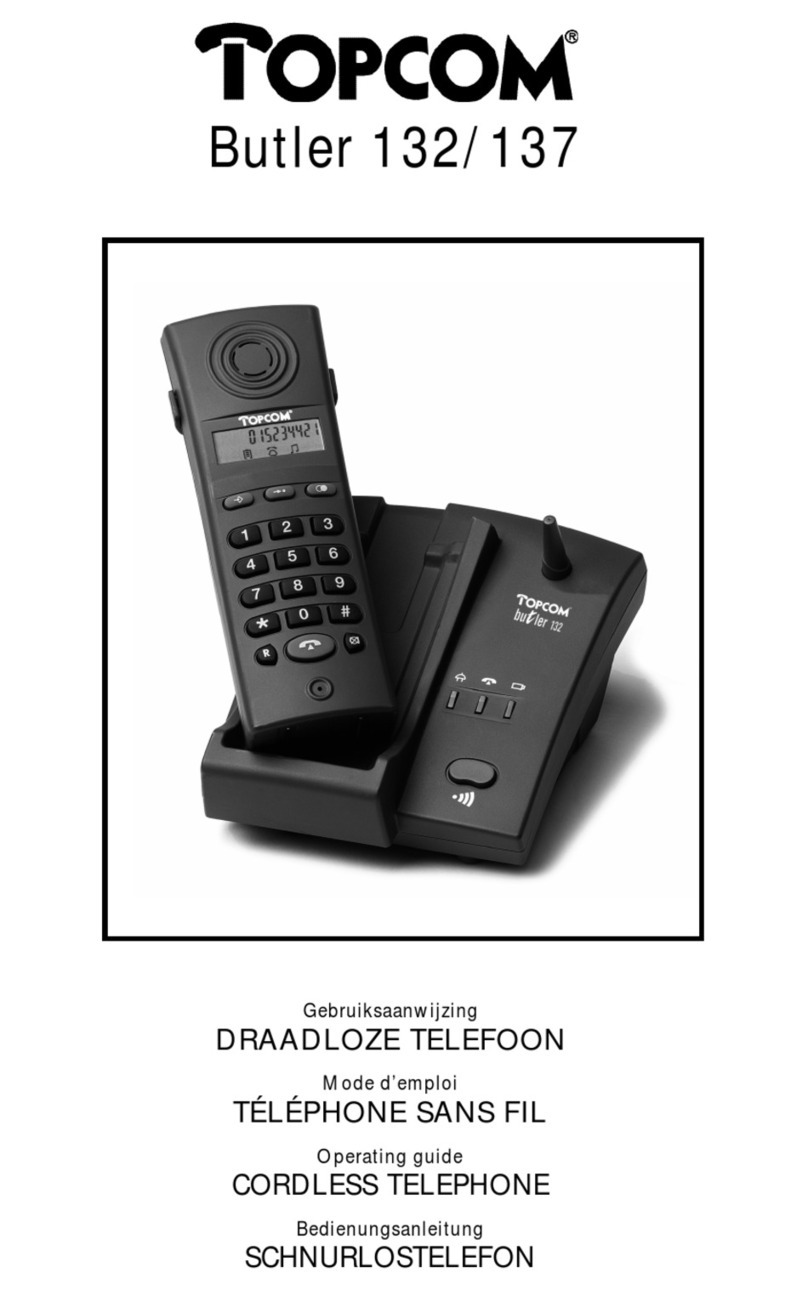 Topcom BUTLER 132 operating guide