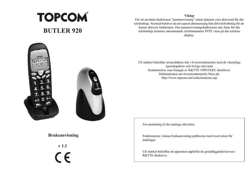 Topcom BUTLER 920 User manual
