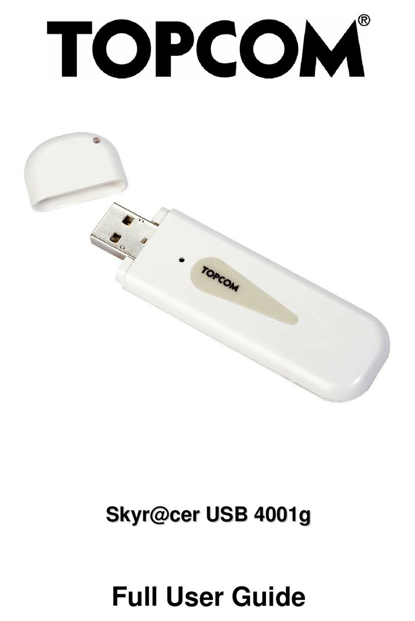 Topcom SKYR@CER USB 4001G User manual