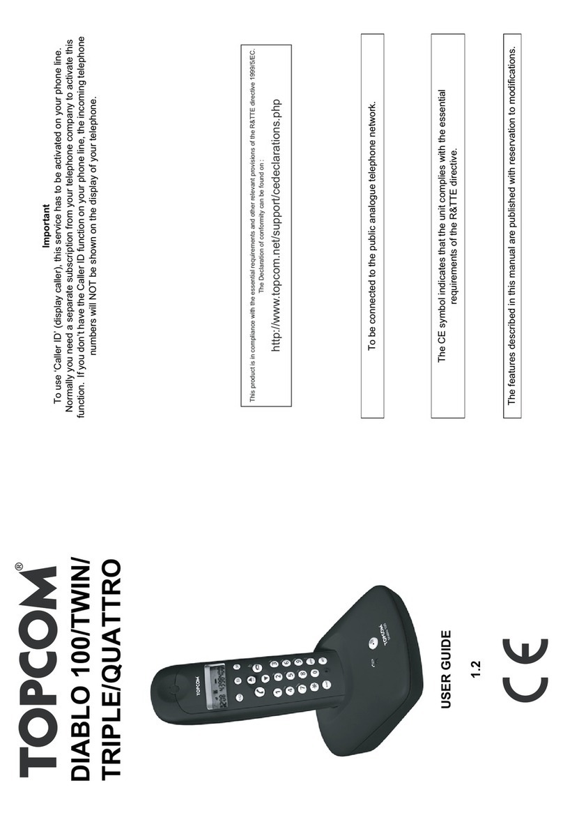 Topcom DIABLO 103 User manual Topcom DIABLO 103 User manual