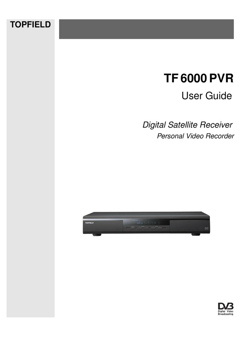Topfield TF 6000 PVR User manual Topfield TF 6000 PVR User manual