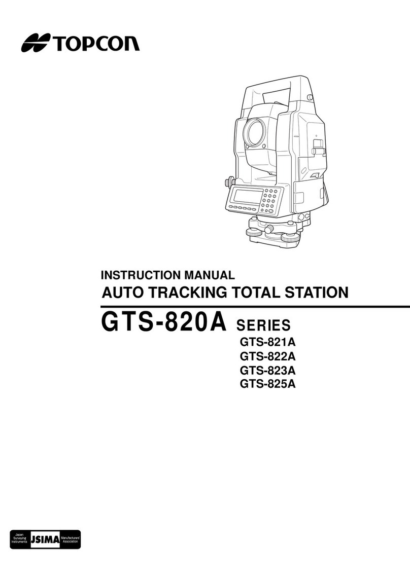 Topcon GTS-821A, GTS-822A, GTS-823A, GTS-825A instruction manual