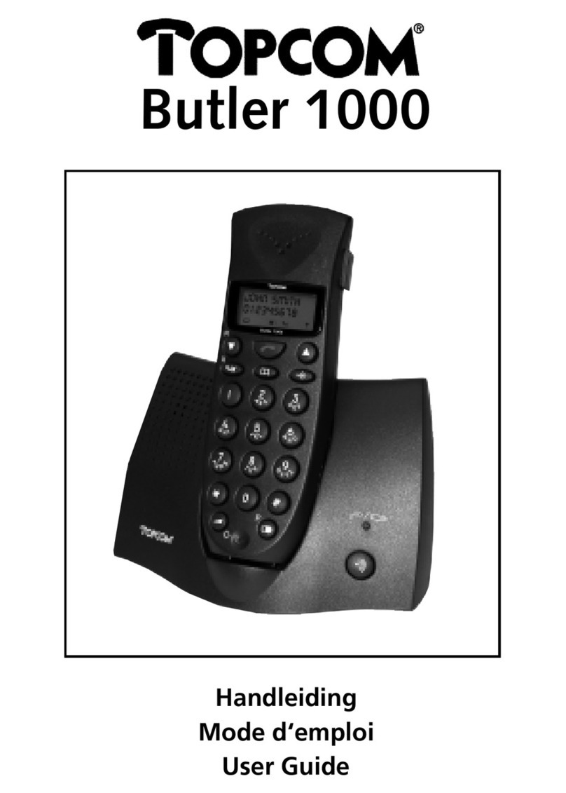 Topcom Butler 1000 user guide Topcom Butler 1000 user guide