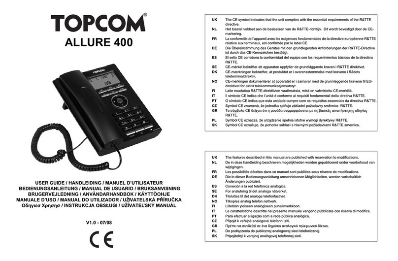 Topcom Allure 400 User manual