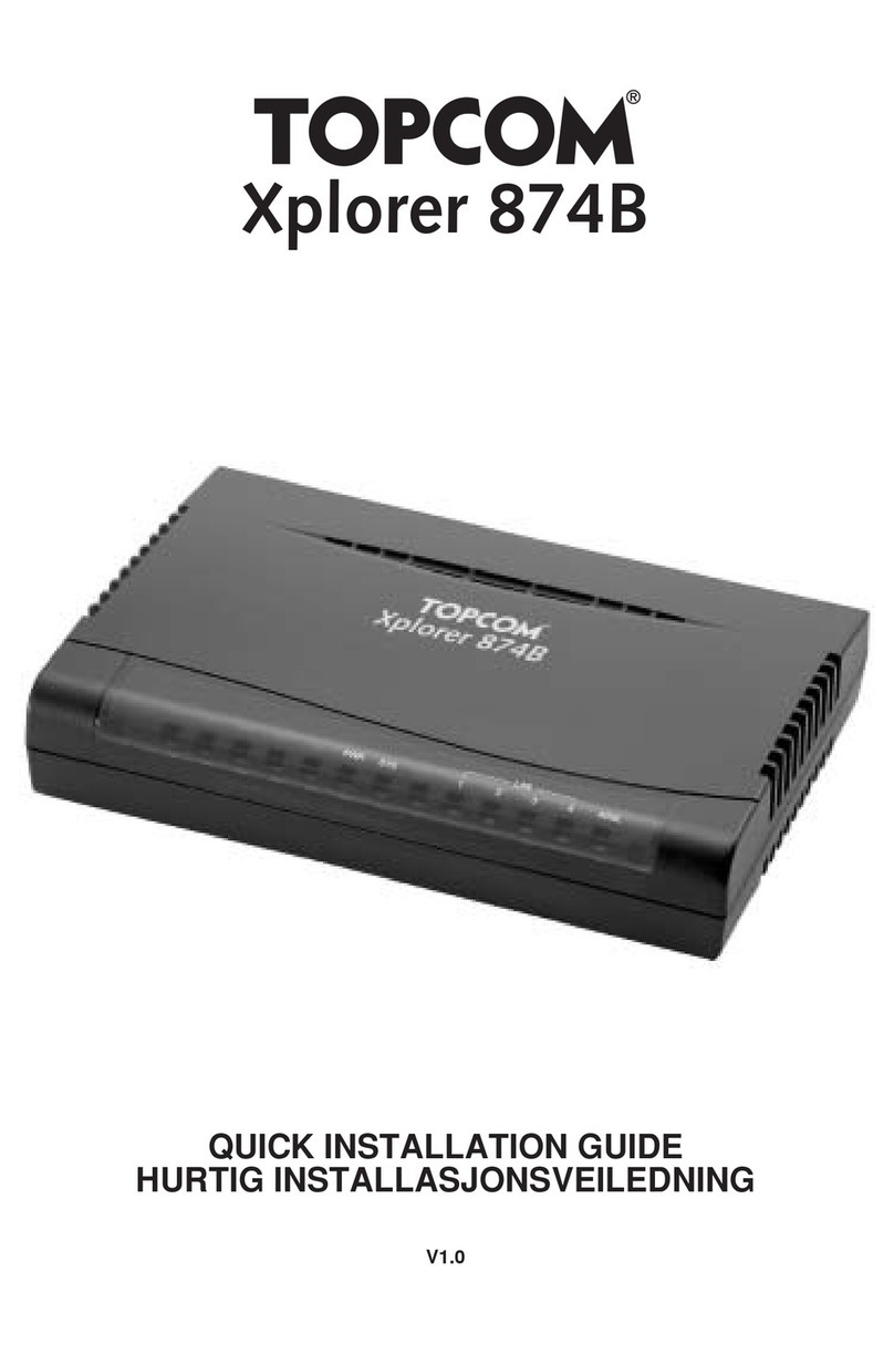 Topcom Xplorer 874B HURTIG INSTALLASJONSVEILEDNING