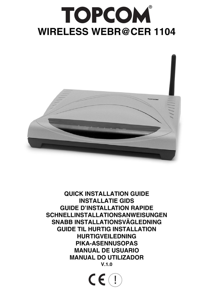 Topcom Wireless Webracer 1104 Quick installation guide
