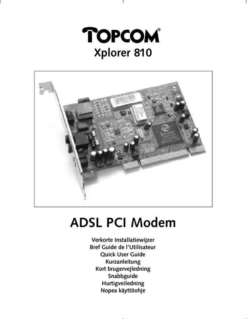 Topcom Xplorer 874A Quick user guide