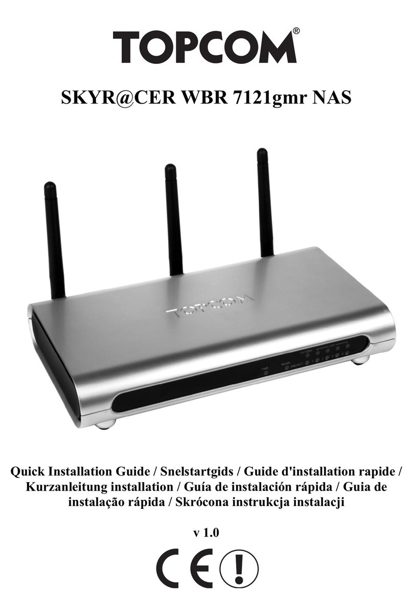 Topcom Skyr@cer WBR 7121 Quick installation guide