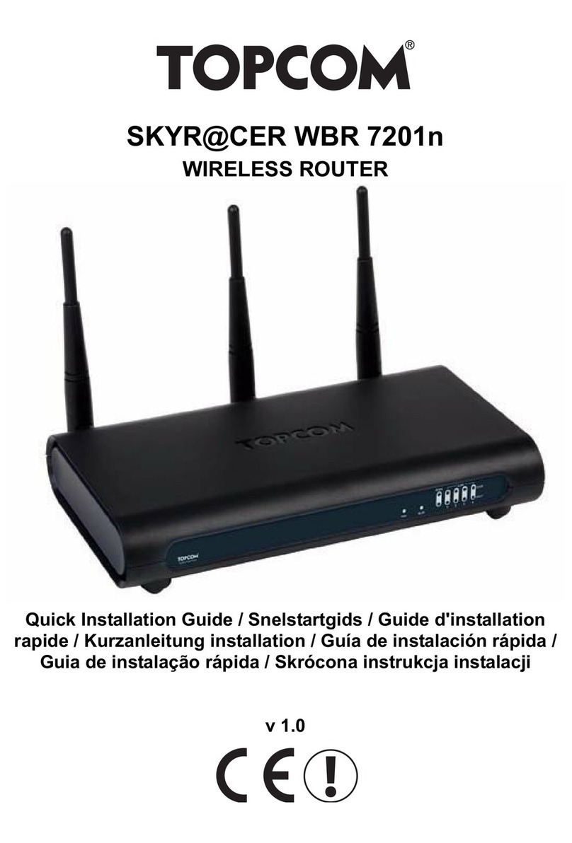 Topcom Skyr@cer WBR 7201 N Quick installation guide