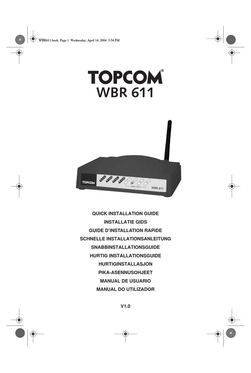 Topcom WBR 611 Quick installation guide