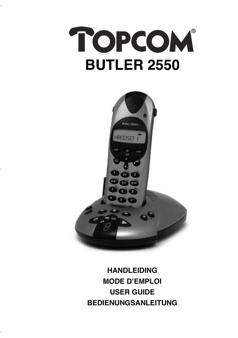 Topcom BUTLER 2550 User manual Topcom BUTLER 2550 User manual