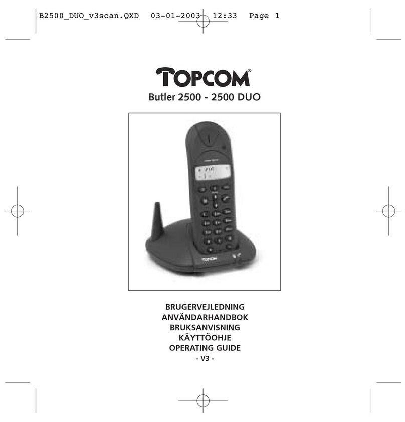 Topcom BUTLER 2500 Duo operating guide