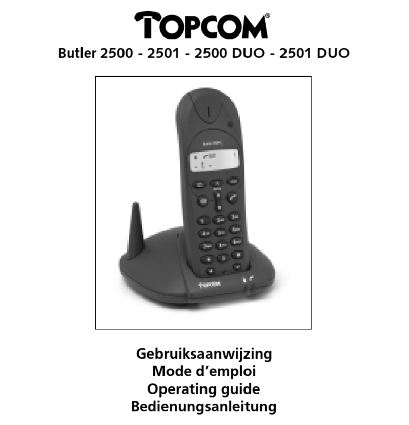 Topcom Butler 2501 DUO User manual Topcom Butler 2501 DUO User manual