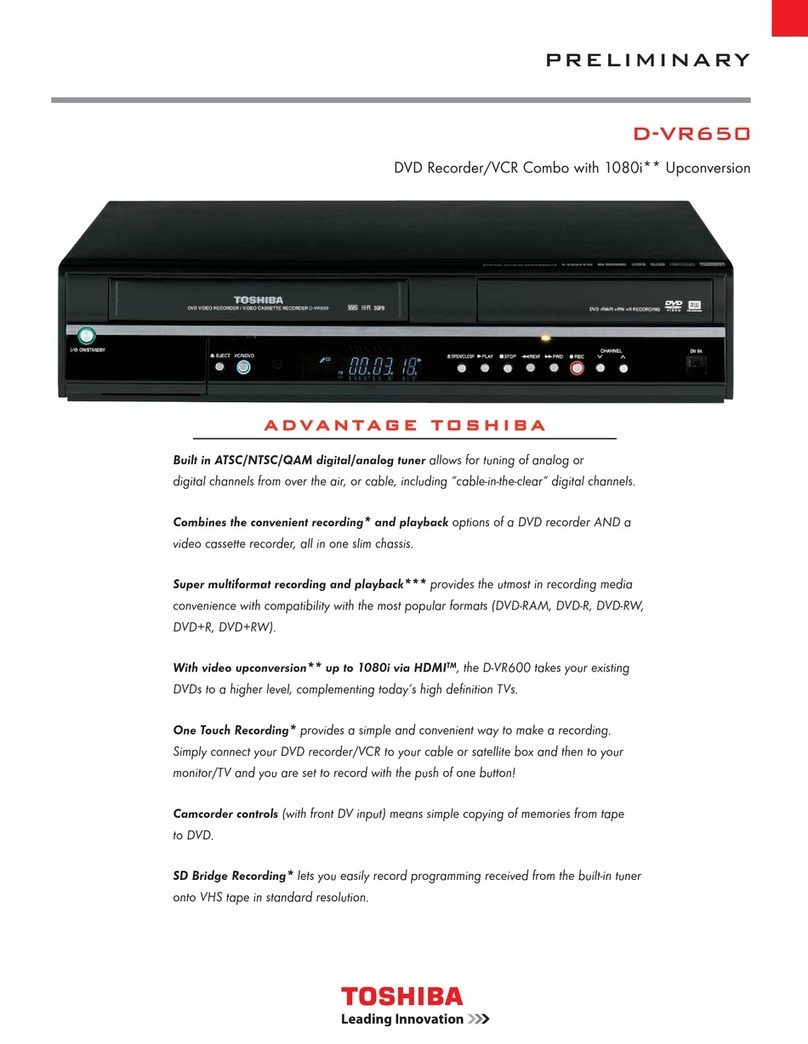 Toshiba D-VR650 User manual