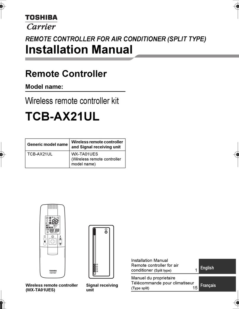 Toshiba Carrier TCB-AX21UL User manual
