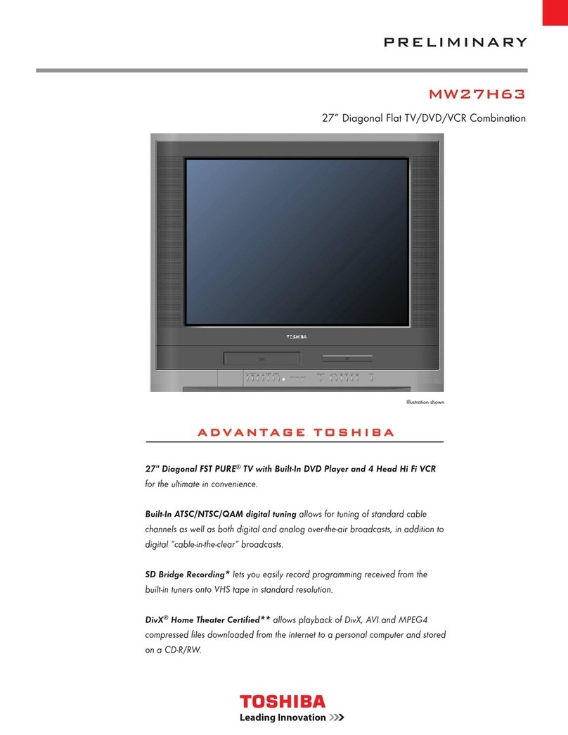 Toshiba MW27H63 Specification sheet