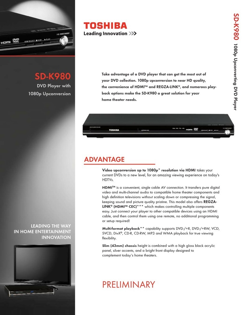 Toshiba SD-K980 User manual