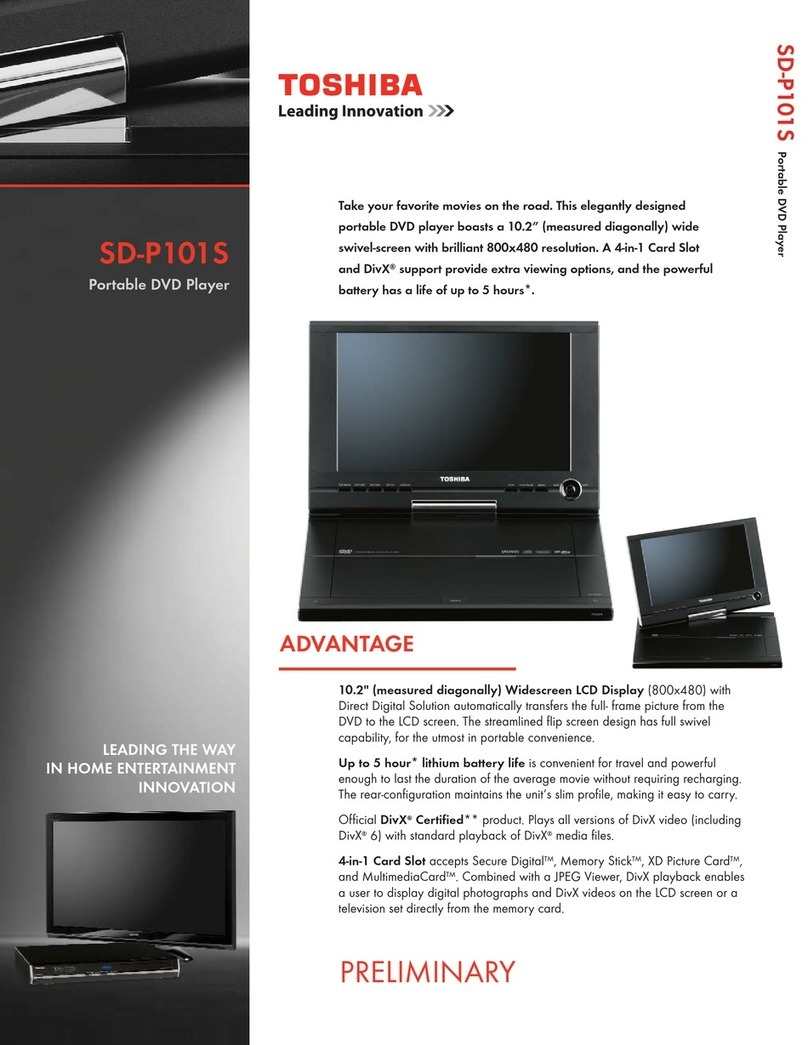 Toshiba SD-P101S - DVD Player - 10.2 User manual