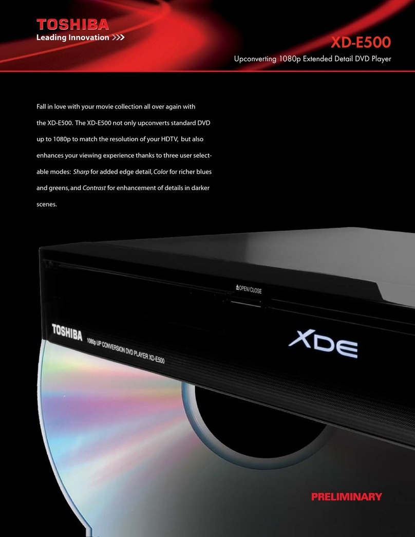 Toshiba XD-E500 User manual