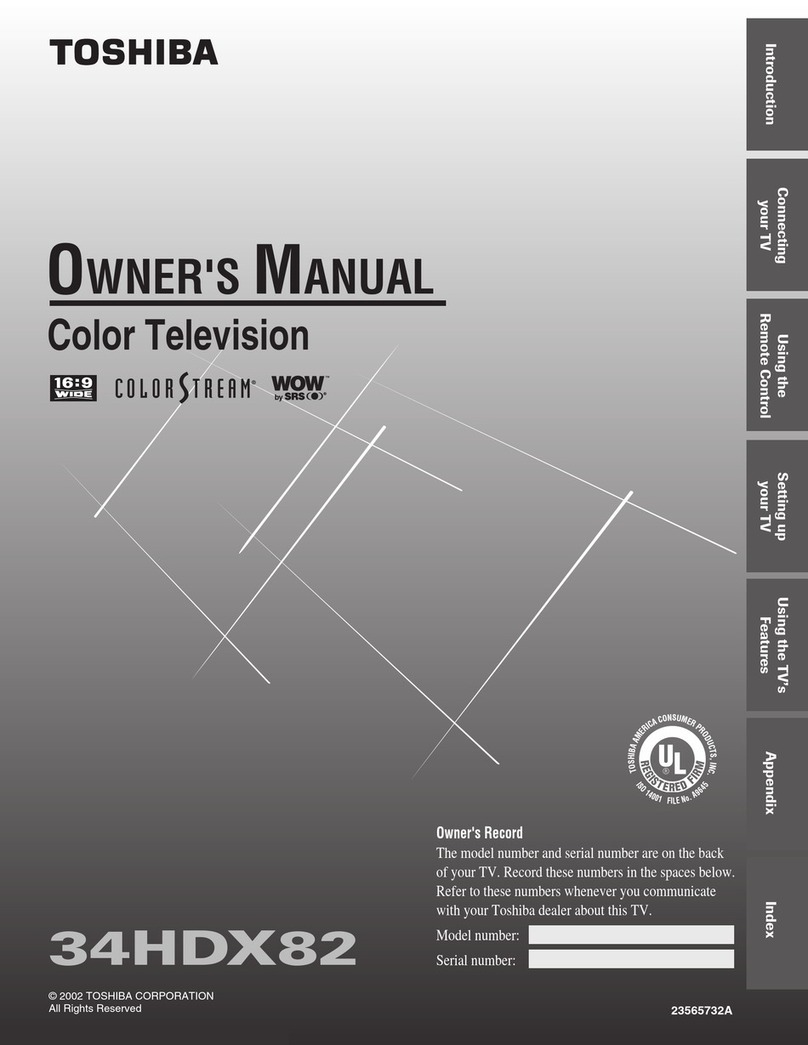 Toshiba 34HDX82 User manual