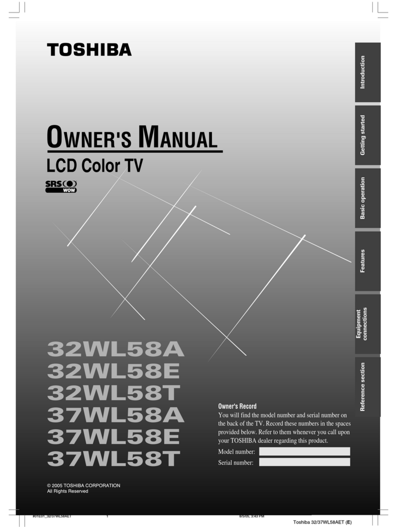 Toshiba 32WL58A User manual