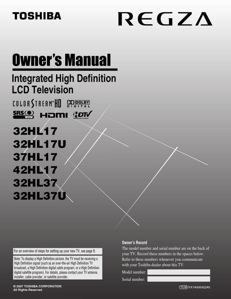 Toshiba Regza 32HL17 User manual Toshiba Regza 32HL17 User manual