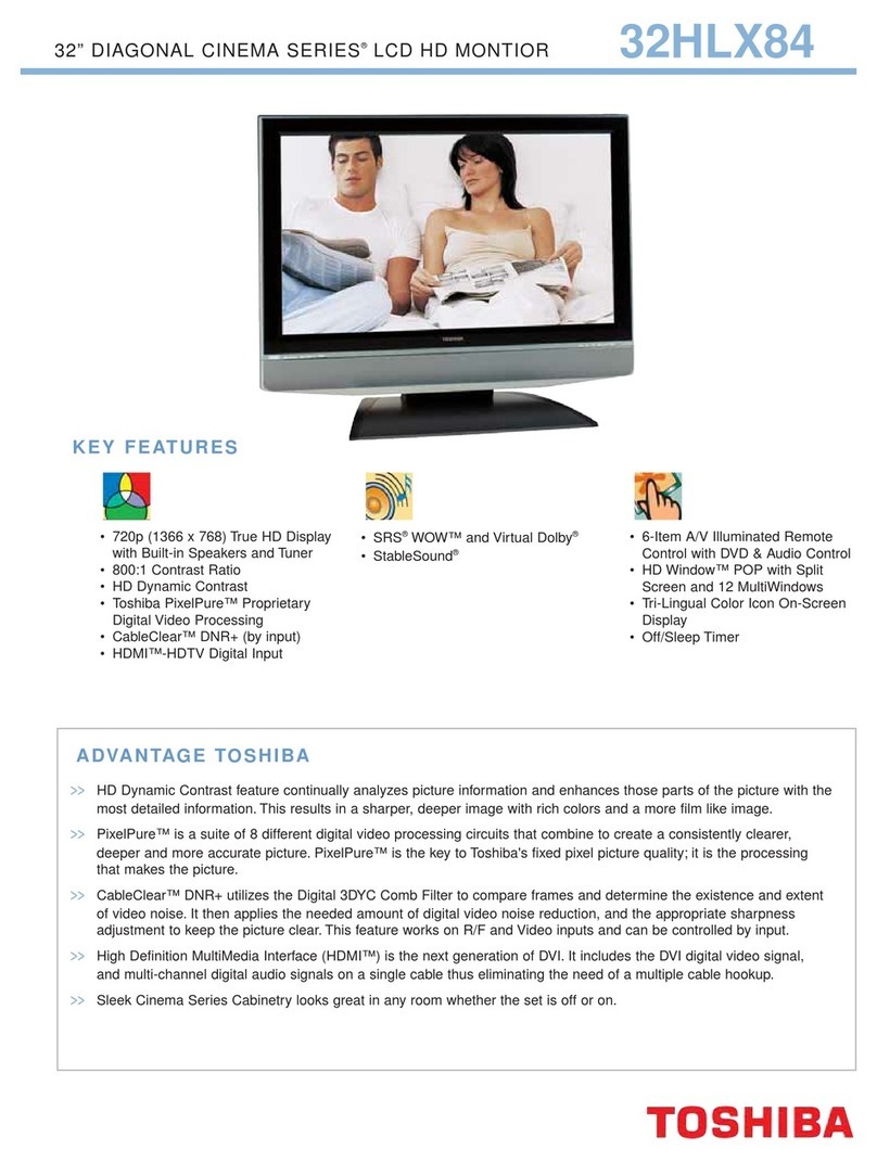 Toshiba 32HLX84 User manual