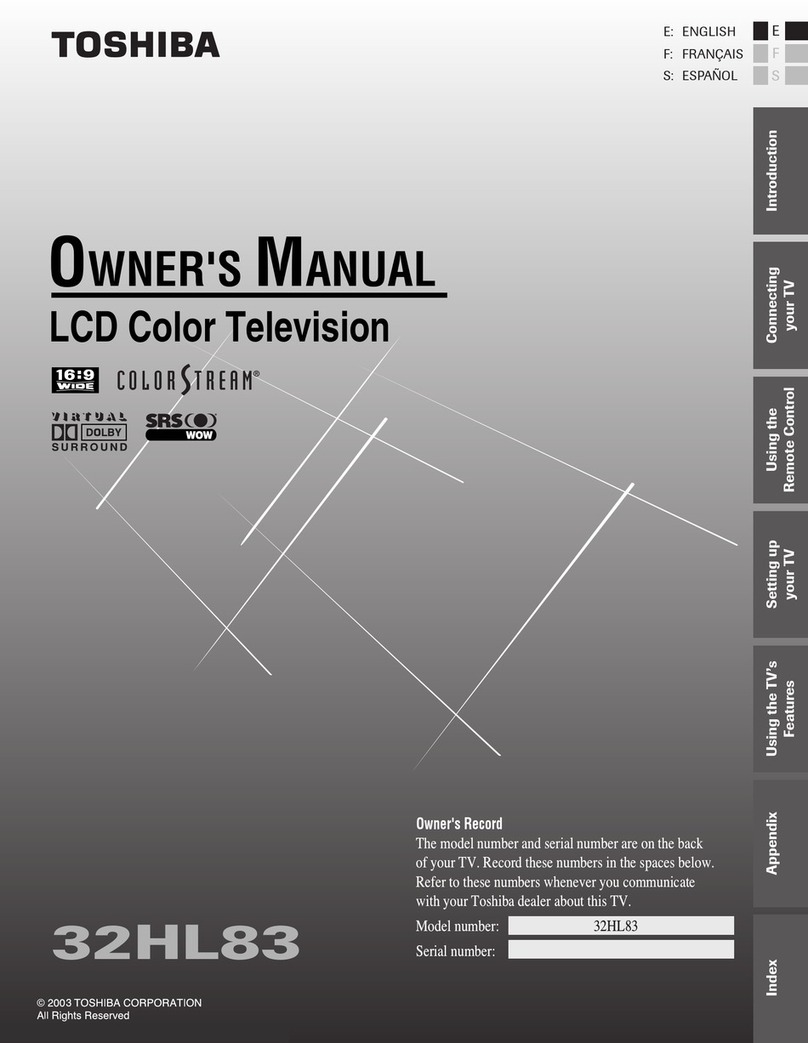 Toshiba 32HL83 User manual