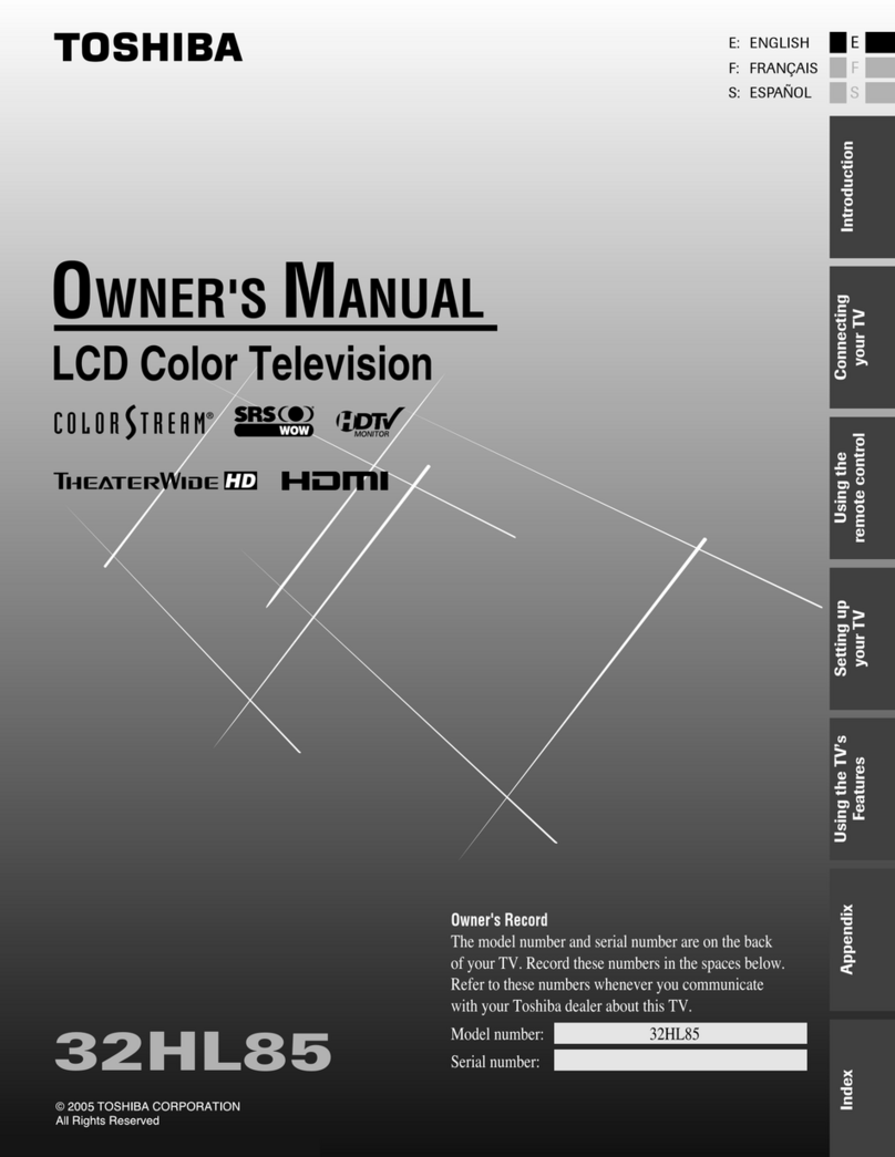 Toshiba 32HL85 User manual Toshiba 32HL85 User manual