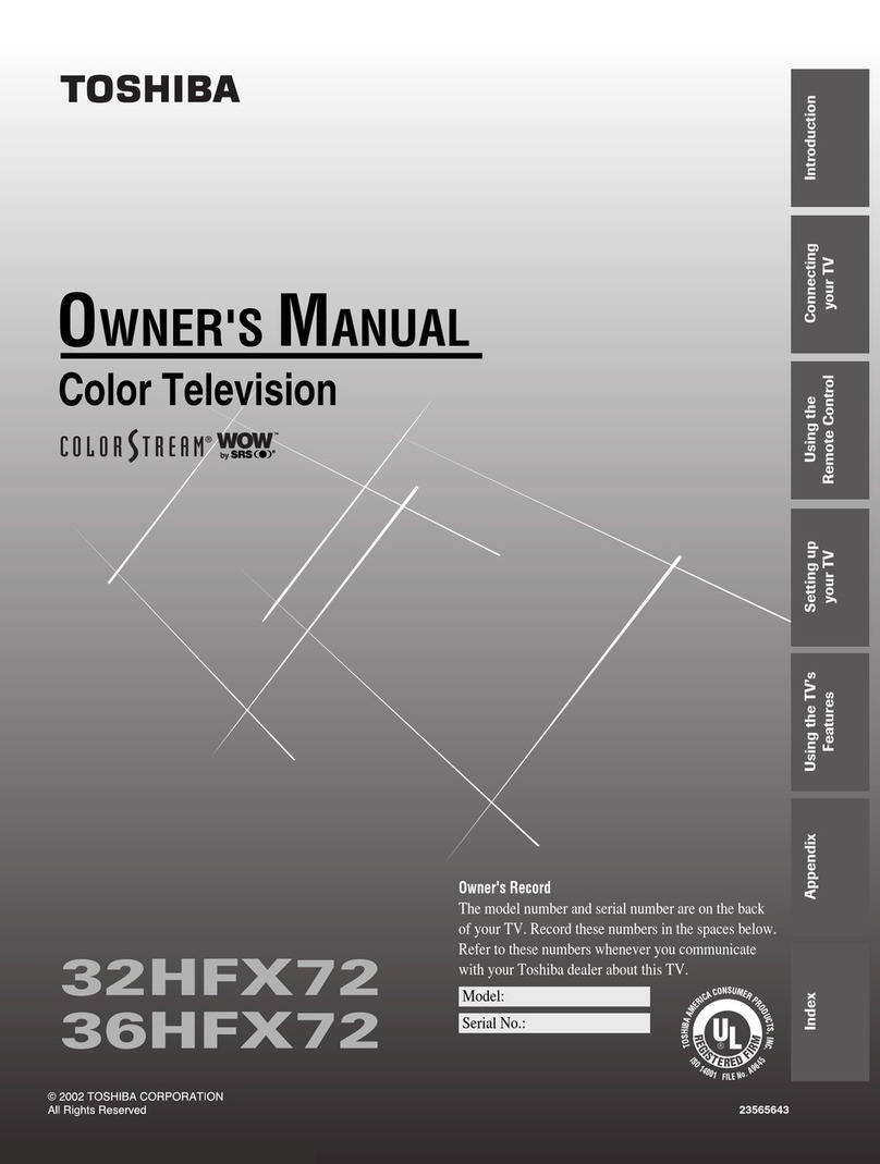 Toshiba 32HFX72 User manual