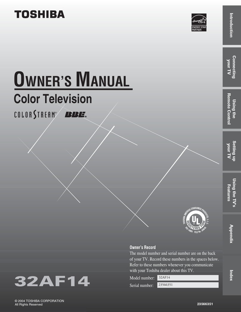 Toshiba 32AF14 owner's manual