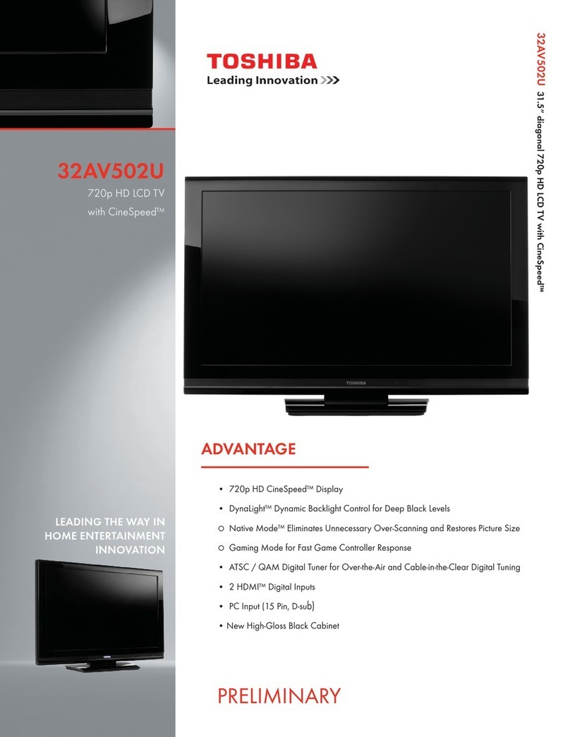 Toshiba 32AV502U - 31.5" LCD TV User manual