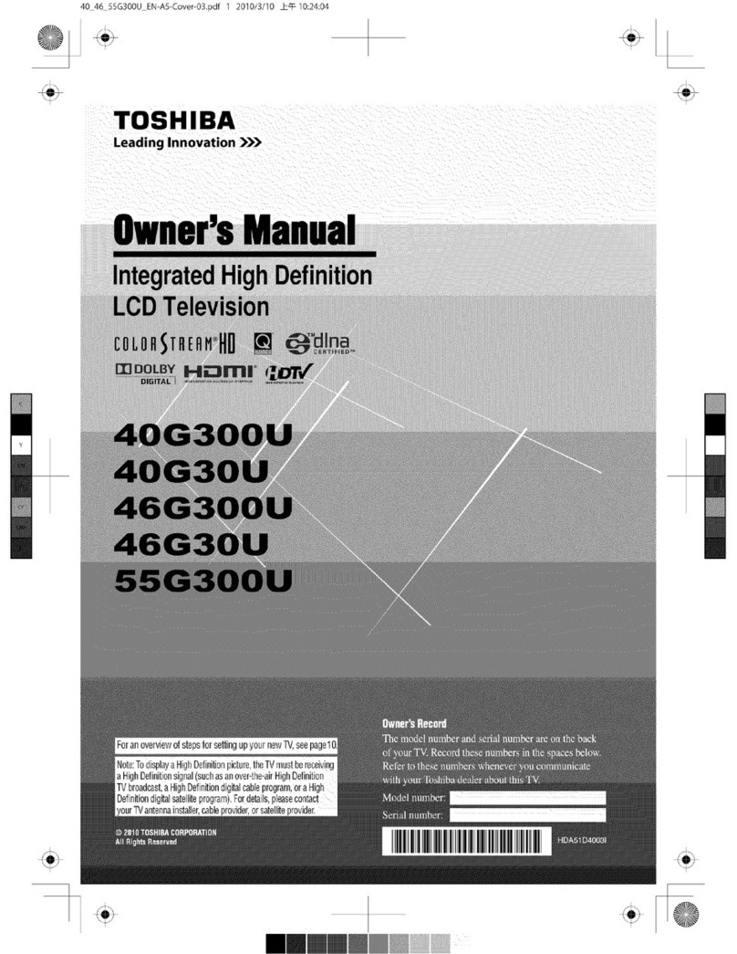 Toshiba 40G300U User manual