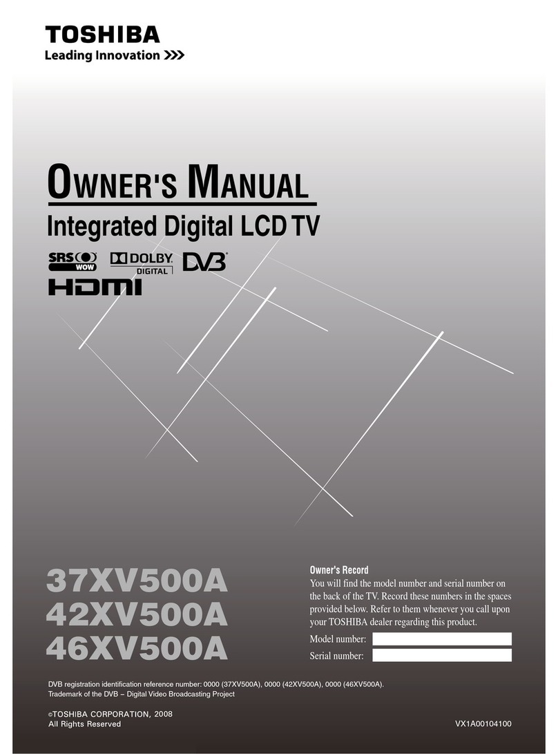 Toshiba 37XV500A User manual Toshiba 37XV500A User manual