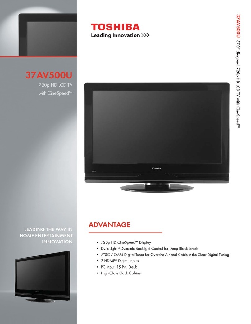 Toshiba 37AV500U - 37" LCD TV User manual